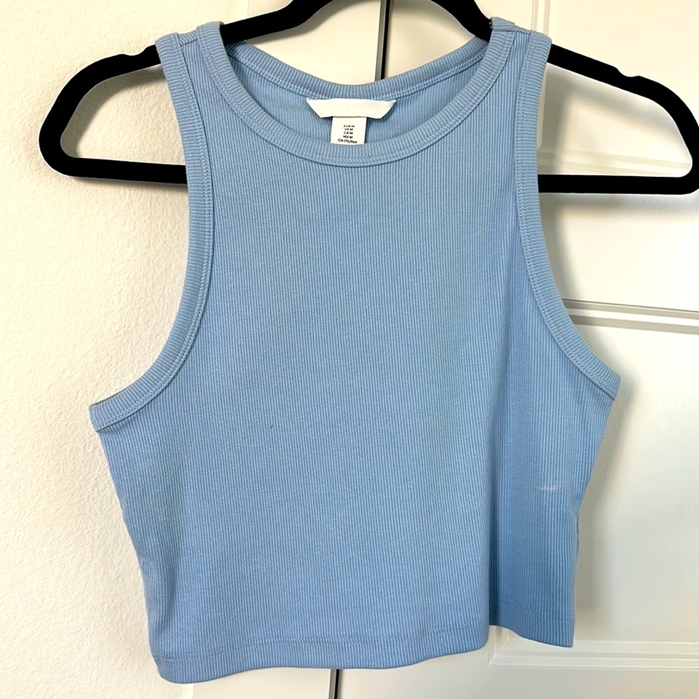 H&M Ribbed Racerback Cropped Tank - Picture 1 of 2